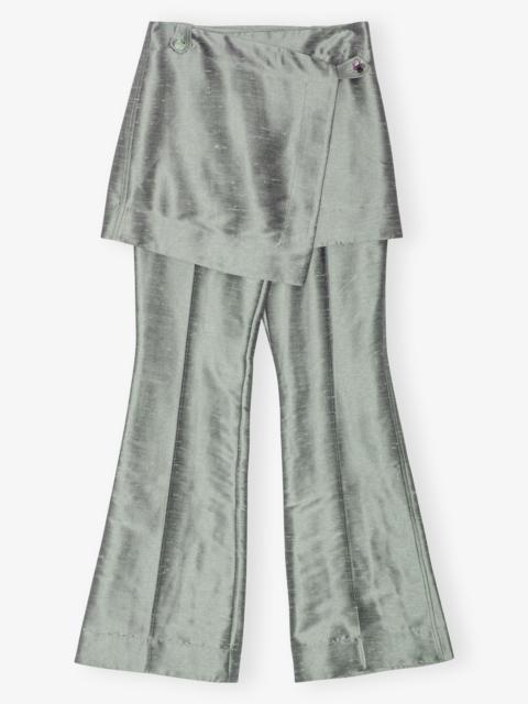 GANNI GREY SUITING SKIRT FLARED PANTS