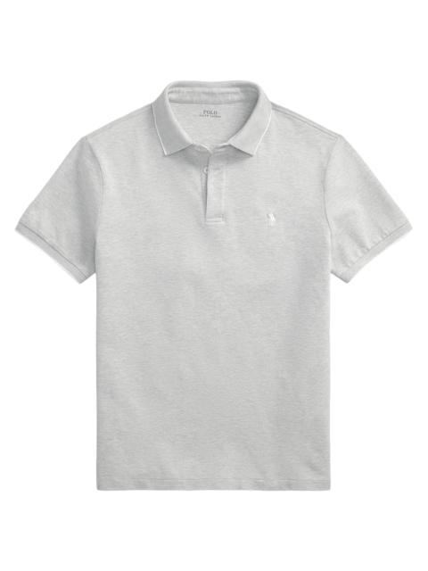 Polo Ralph Lauren Men's Custom-Slim-Fit Stretch Oxford Mesh Polo Shirt - Andover Heather White