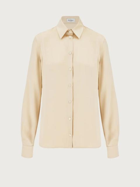 FERRAGAMO SILK SATIN SHIRT