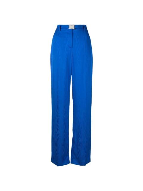 Moschino silk-finish high-waisted trousers