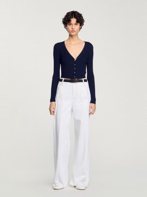 Sandro RIB KNIT CARDIGAN