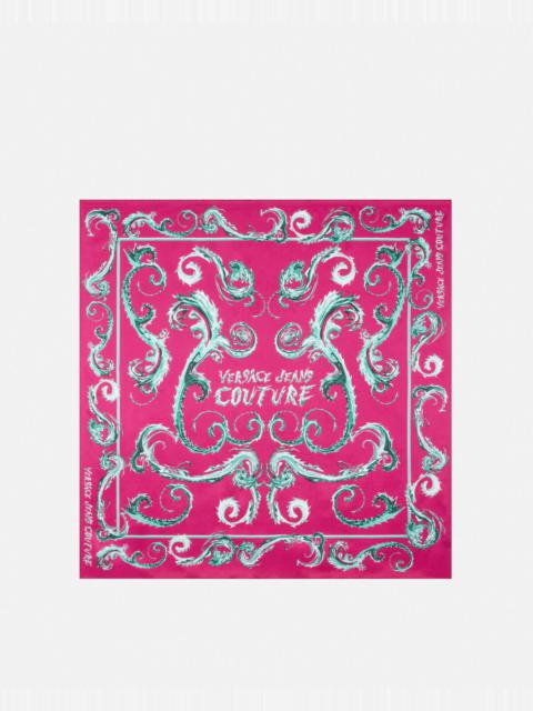 VERSACE JEANS COUTURE Chromo Couture Silk Foulard 90 cm