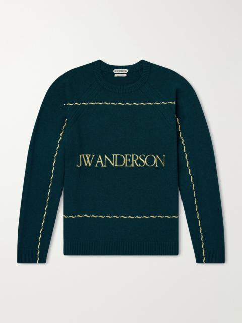 JW Anderson Logo-Embroidered Wool Sweater