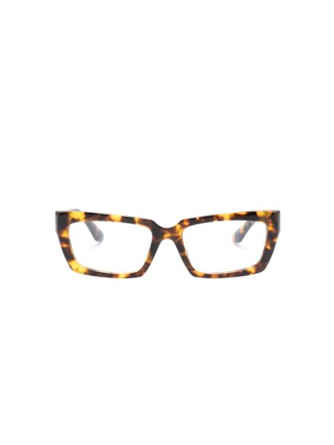 tortoiseshell rectangle-frame sunglasses