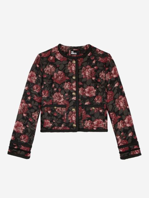 The Kooples BURGUNDY PINK JACQUARD JACKET