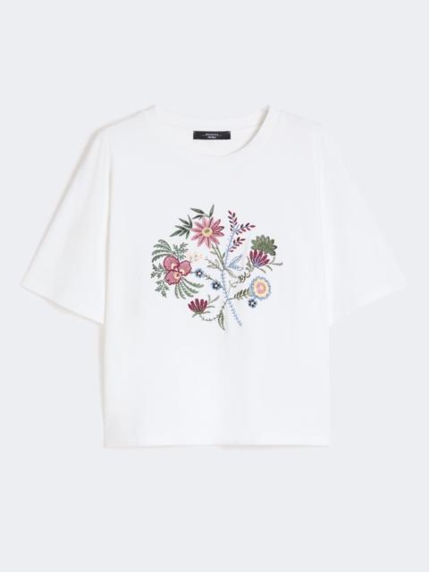 WEEKEND Max Mara Printed cotton jersey T-shirt - WHITE