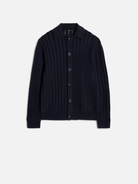 7 For All Mankind CROCHET KNIT POLO