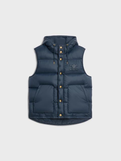 CELINE sleeveless down jacket in lightweight nylon