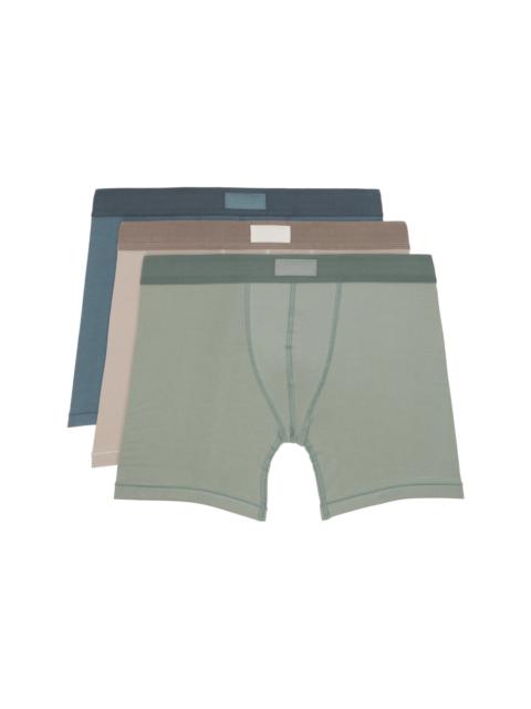 SKIMS Three-Pack Blue SKIMS Cotton 5" Boxer Briefs