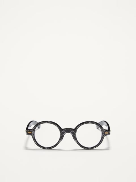 Valentino BIZARRE CIRCLE GLASSES WITH CRYSTALS IN ACETATE
