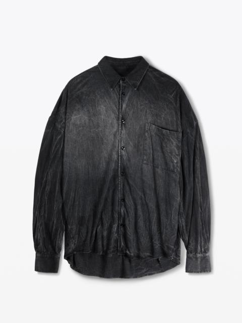 Alexander Wang creased wash button up in cotton hemp jersey