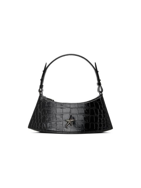 MUGLER Black Embossed Crocodile Zenith Bag