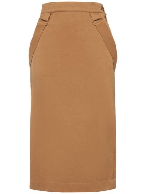 Cresta cotton gabardine pencil skirt