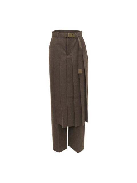 sacai Wool Flannel Layered Pants