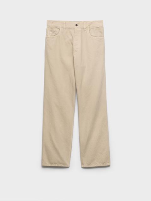 Five-pocket old denim jeans