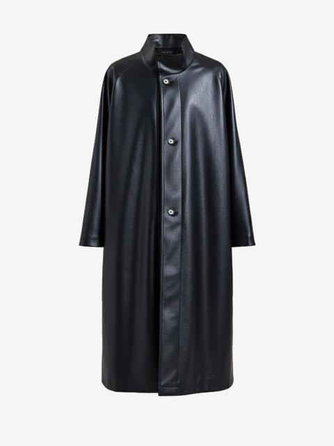 The Frankie Shop Calen Faux Leather Trench Coat - Black