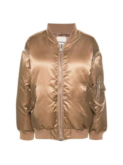 Sandro detachable-sleeve bomber jacket