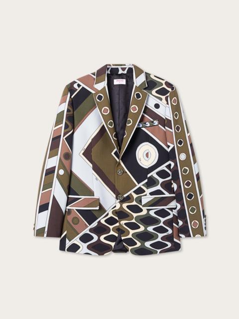 PUCCI VIVARA PRINT OVERSIZED JACKET IN COOL WOOL