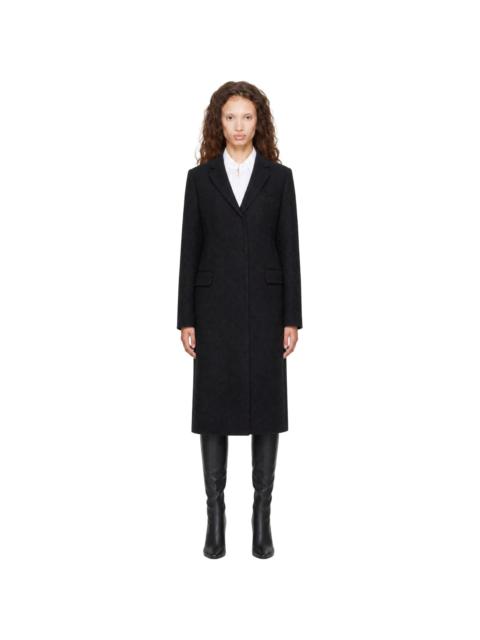 Acne Studios Black Double-Breasted Wool Coat