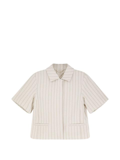 Max Mara pinstripe button cotton blazer