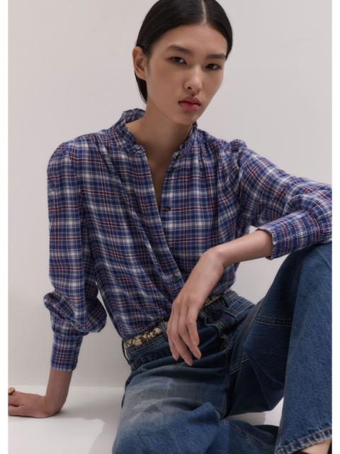 ME+EM Cotton Check Blouse