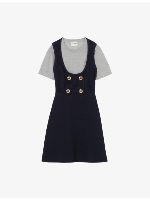 Claudie Pierlot T-Shirt Stretch-Knit Mini Dress