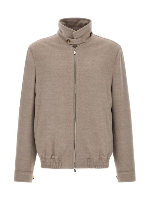 Brunello Cucinelli Virgin Wool Beaver Bomber Jacket