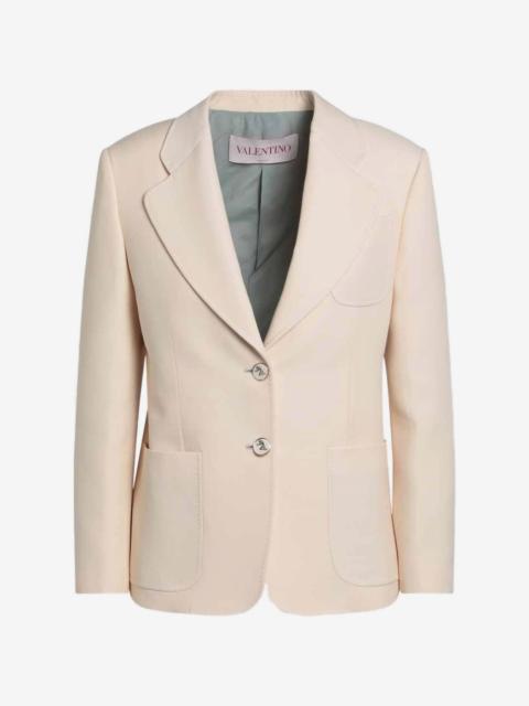 Valentino single-breasted wool-blend blazer