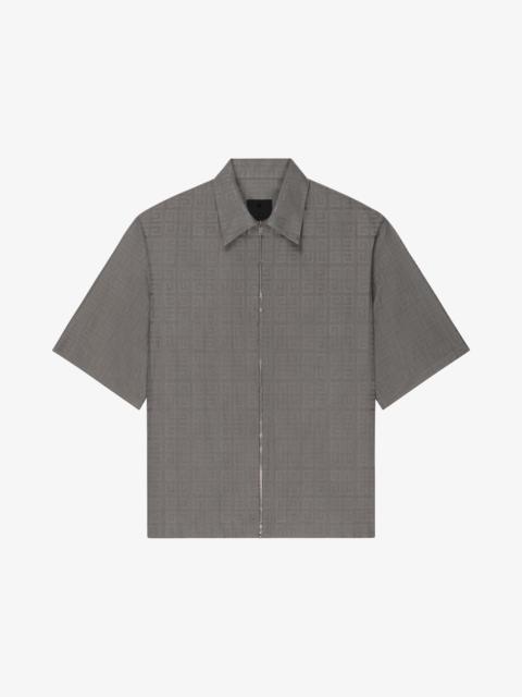 BOXY FIT ZIPPED SHIRT IN 4G JACQUARD