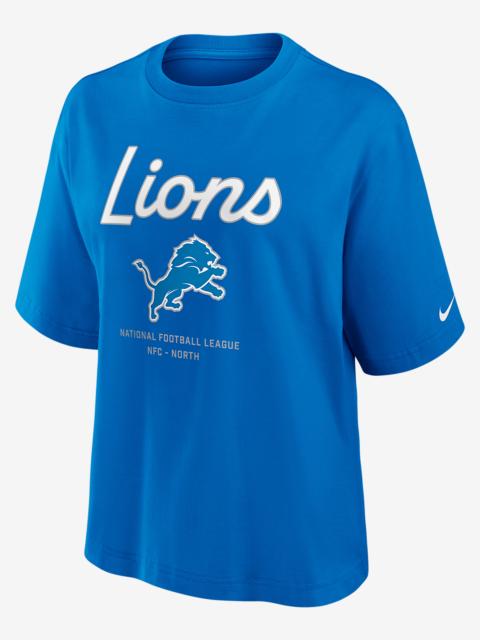 Nike Detroit Lions Essential Script Boxy Women's Nike NFL T-Shirt