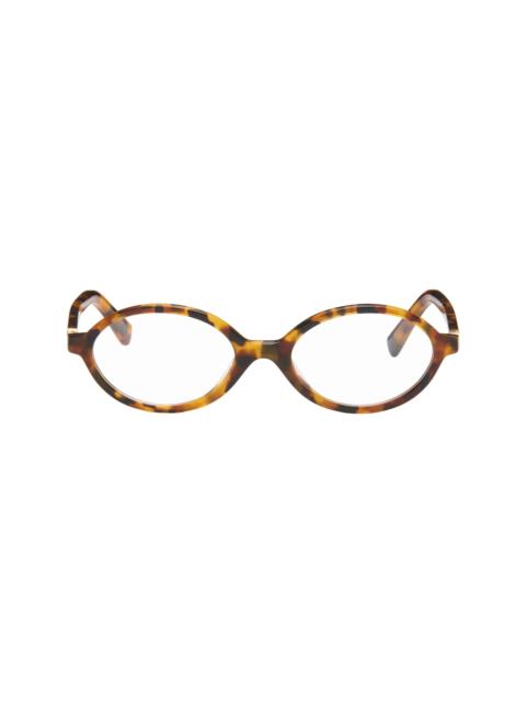 Miu Miu Brown 'Miu Regard' Glasses