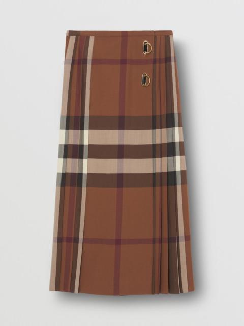 Burberry Custom Fit D-ring Detail Check Wool Kilt