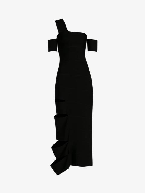Women's Bandage Midi Dress in Black