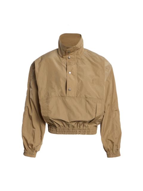 SAINT LAURENT Crinkled Windbreaker brown