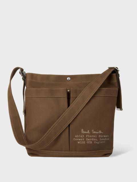 Paul Smith Organic-Cotton Blend Khaki Tote Bag