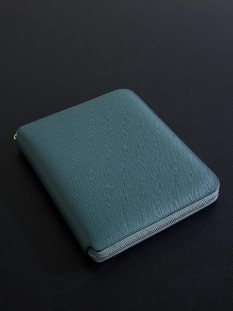 Smythson A5 Cross-Grain Leather Zip Wallet