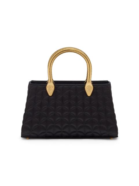 BVLGARI Women's Serpenti Textured Satin Top Handle Bag - Black