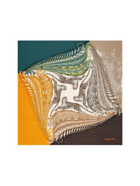 FERRAGAMO Printed silk foulard