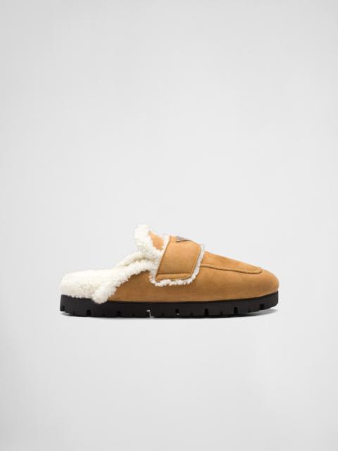 Prada Shearling sabots
