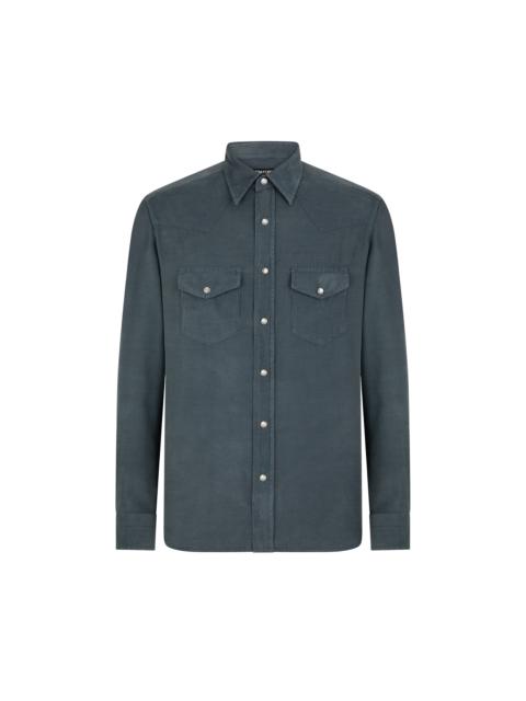 TOM FORD BABY CORD WESTERN SHIRT