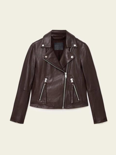 ALLSAINTS DALBY SLIM FIT LEATHER BIKER JACKET