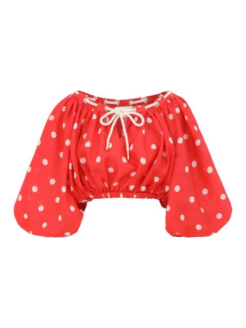 Zimmermann SCARBOROUGH EYELET CROPPED TOP