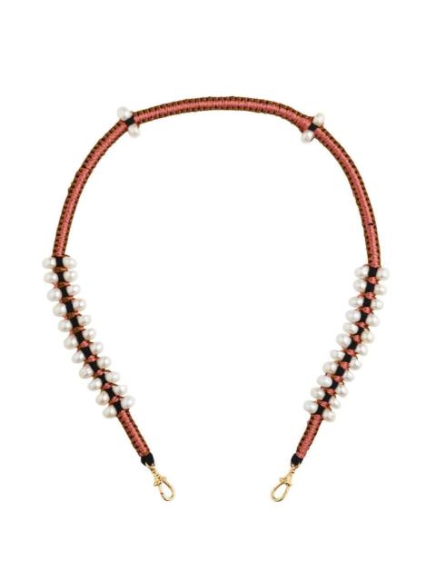 MARIE LICHTENBERG Pearl Pink Brown Ica Mauli Cord Necklace
