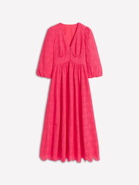 BODEN Lola Broderie Maxi Dress-Camelia Pink