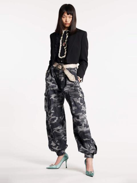 DSQUARED2 GREY CAMO WASH CARGO PANTS