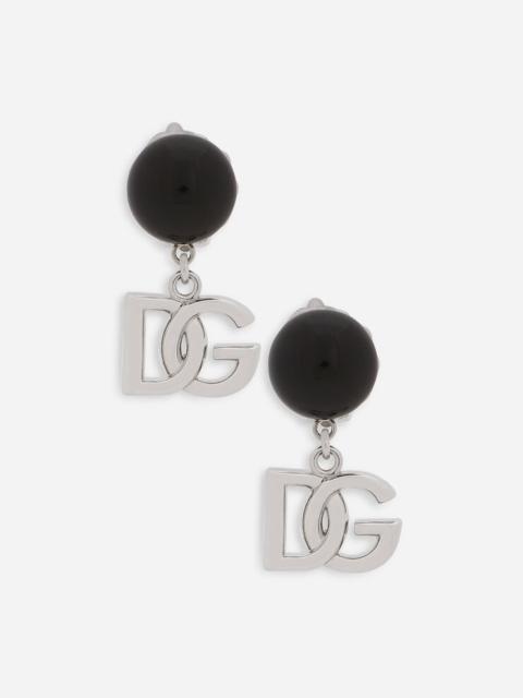 Earrings with DG logo and ball details