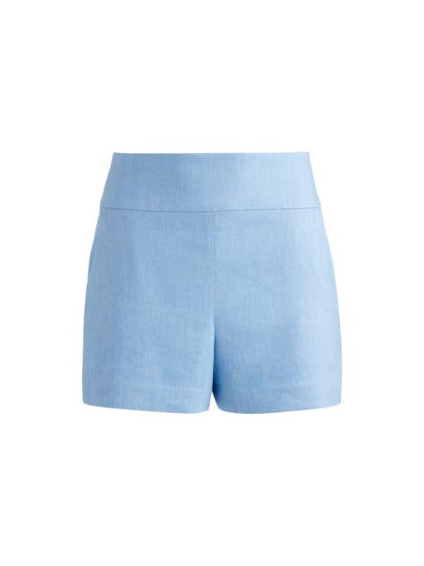 Alice + Olivia DONALD LINEN HIGH WAISTED SHORT