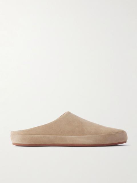 Loro Piana Tomori Suede Mules Brown