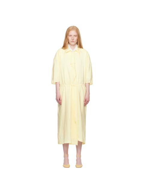 Lemaire Yellow Asymmetrical Shirt Midi Dress