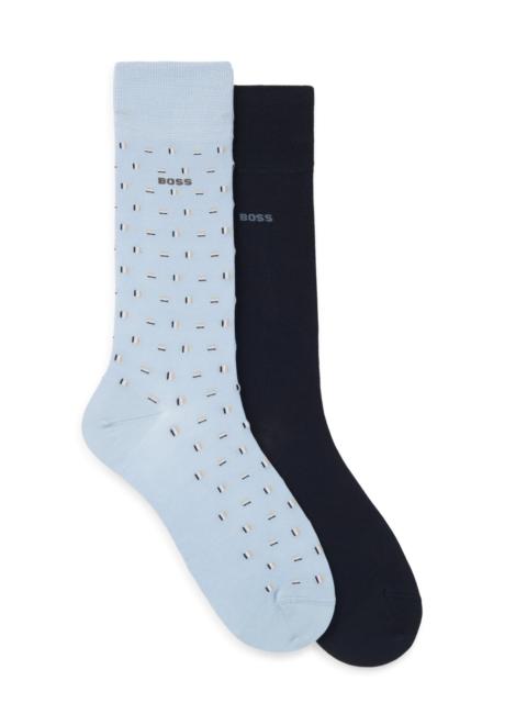 BOSS TWO-PACK OF COTTON-BLEND SOCKS IN A REGULAR LENGTH
